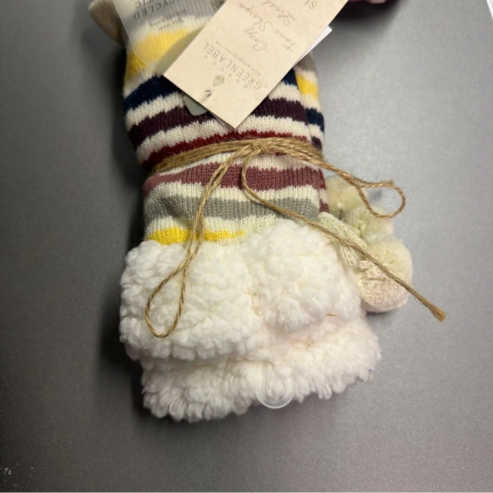 NWT‎ Quagga Green Label Womens Slipper Socks Cozy Sherpa Lined Size 6 to 10